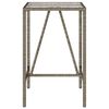 vidaXL Outdoor Bar Table Grey 70x70x110 cm Poly Rattan