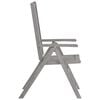 vidaXL Garden Reclining Chairs with Cushions 8 pcs Grey Wood Acacia