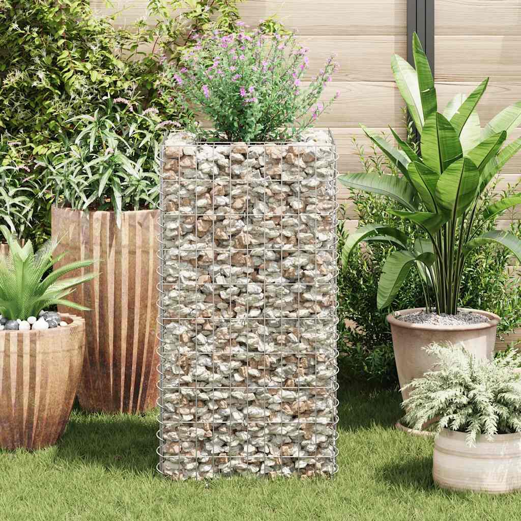 vidaXL Gabion Raised Bed Steel 50x50x100 cm