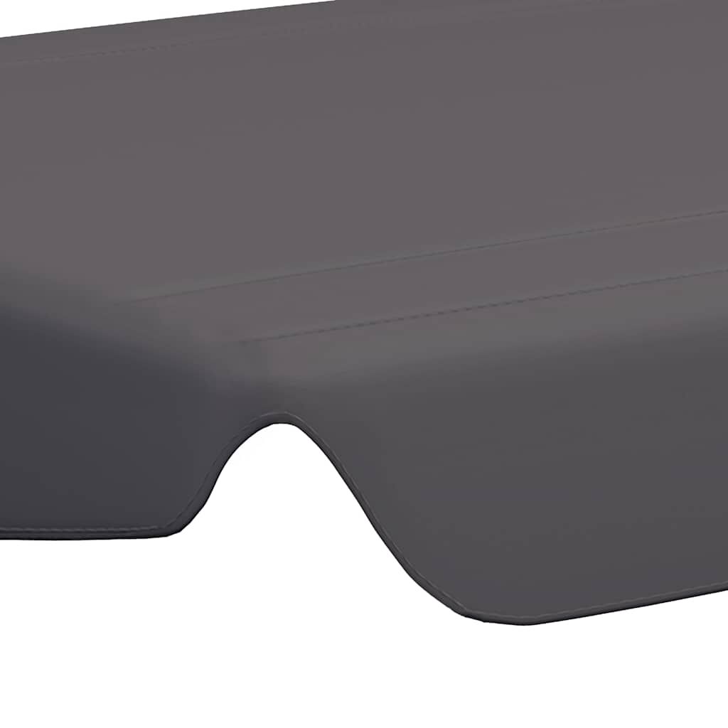vidaXL Replacement Canopy for Garden Swing Anthracite 188/168x145/110cm