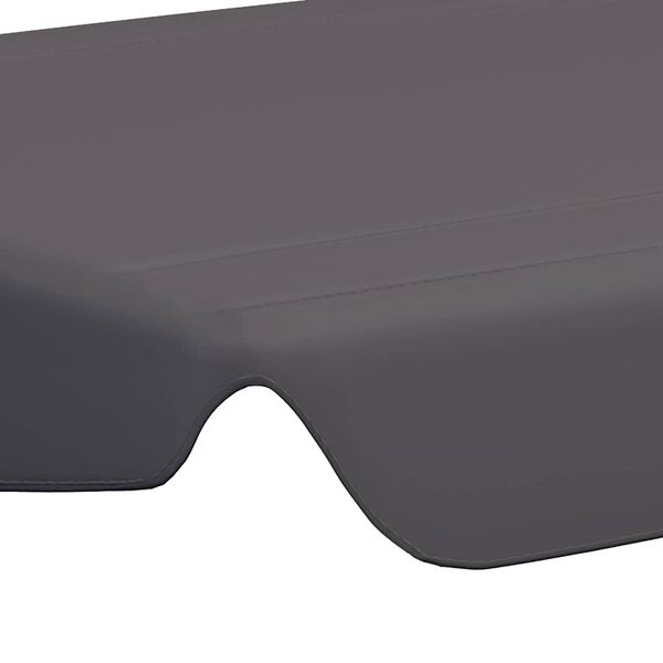 vidaXL Replacement Canopy for Garden Swing Anthracite 188/168x145/110cm