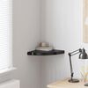 vidaXL Floating Corner Shelf High Gloss Black 35x35x3.8 cm MDF
