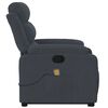 vidaXL Stand up Massage Recliner Chair Dark Grey Velvet