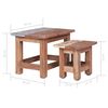 vidaXL Nesting Tables 2 pcs Solid Mahogany Wood