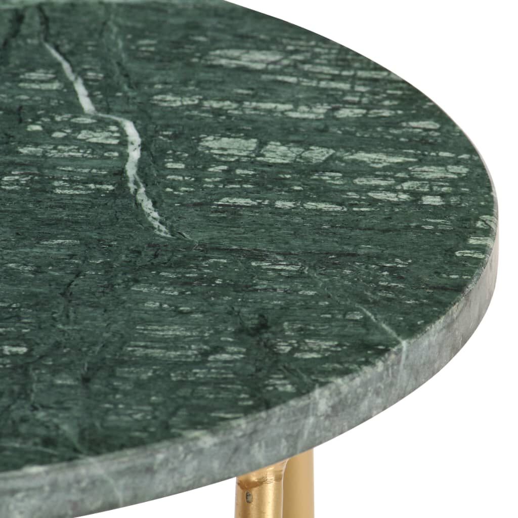 vidaXL Coffee Table Green 40x40x40 cm Real Stone with Marble Texture