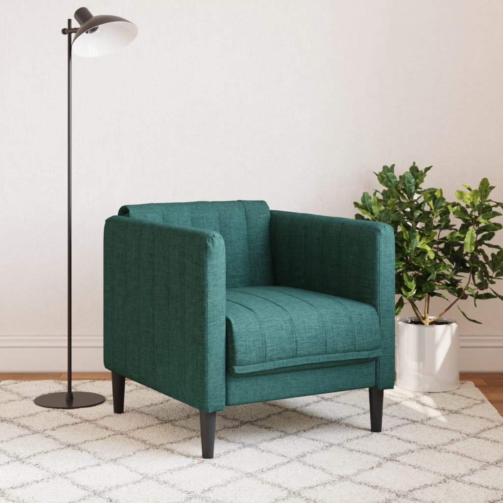 vidaXL Sofa Chair Dark Green Fabric