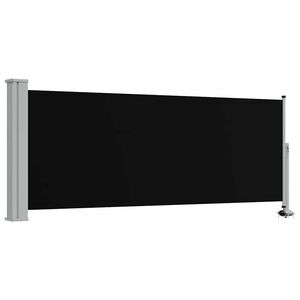 vidaXL Patio Retractable Side Awning 100 x 300 cm Black