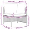 vidaXL Sectional Corner Sofa with Cushions Grey Poly Rattan