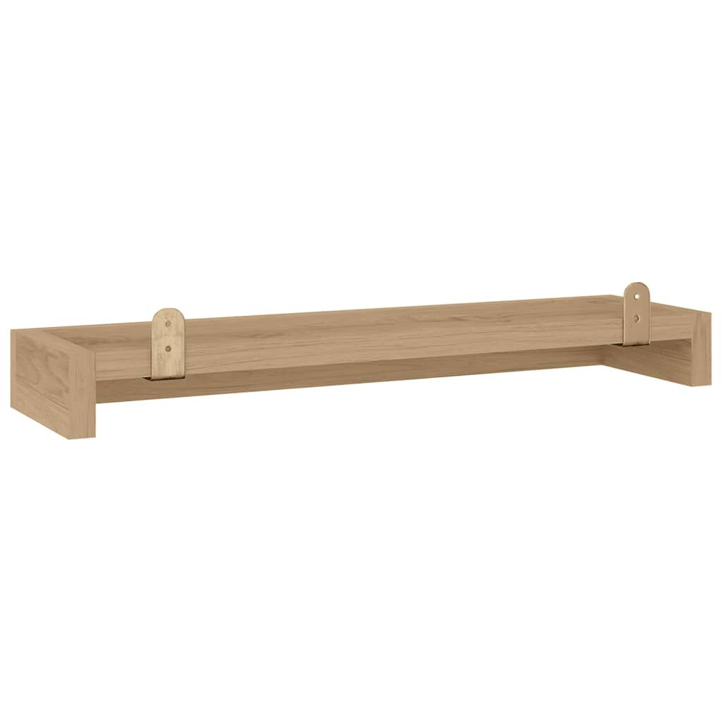 vidaXL Wall Shelves 2 pcs 60x15x4 cm Solid Wood Teak