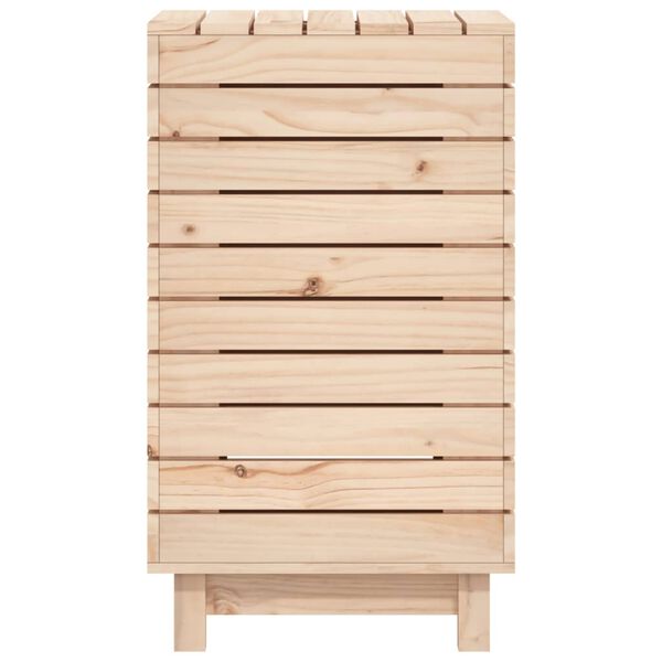 vidaXL Laundry Basket 44x44x76 cm Solid Wood Pine