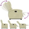 vidaXL Electric Stand up Recliner Chair Cream Real Leather