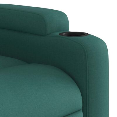 vidaXL Electric Stand up Massage Recliner Chair Dark Green Fabric