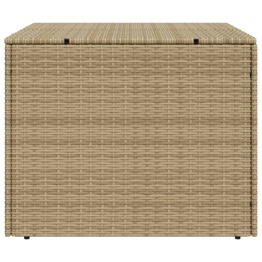 vidaXL Garden Storage Box Mix Beige 291L Poly Rattan