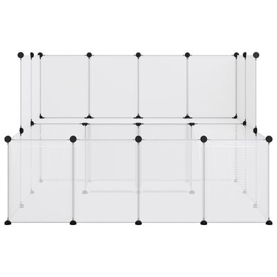 vidaXL Small Animal Cage Transparent 143x107x93 cm PP and Steel