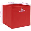 vidaXL Storage Boxes 4 pcs Red 32x32x32 cm Fabric