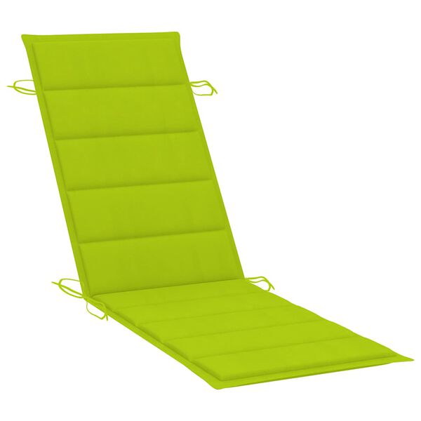 vidaXL Garden Sun Lounger with Cushion Solid Acacia Wood