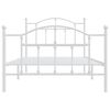 vidaXL Metal Bed Frame without Mattress with Footboard White 100x190cm