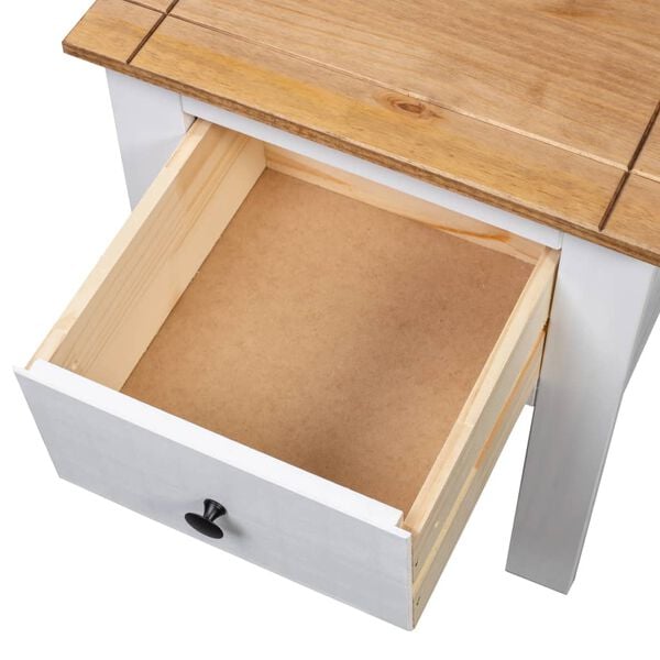 vidaXL Bedside Cabinet White 46x40x57 cm Pine Panama Range