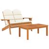 vidaXL 3 Piece Adirondack Garden Lounge Set Solid Wood Acacia