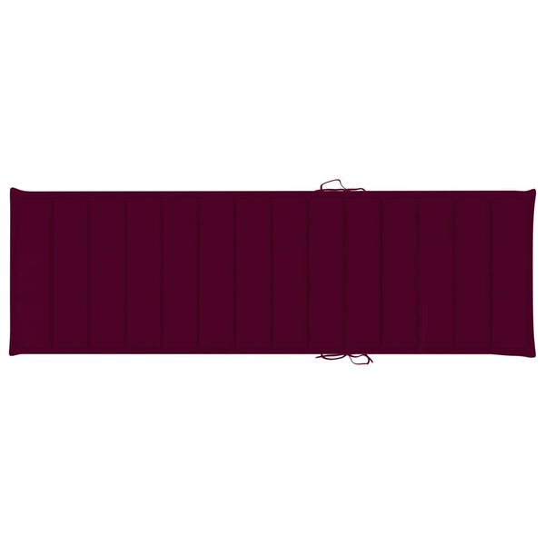 vidaXL Folding Sun Lounger with Cushion Solid Acacia Wood