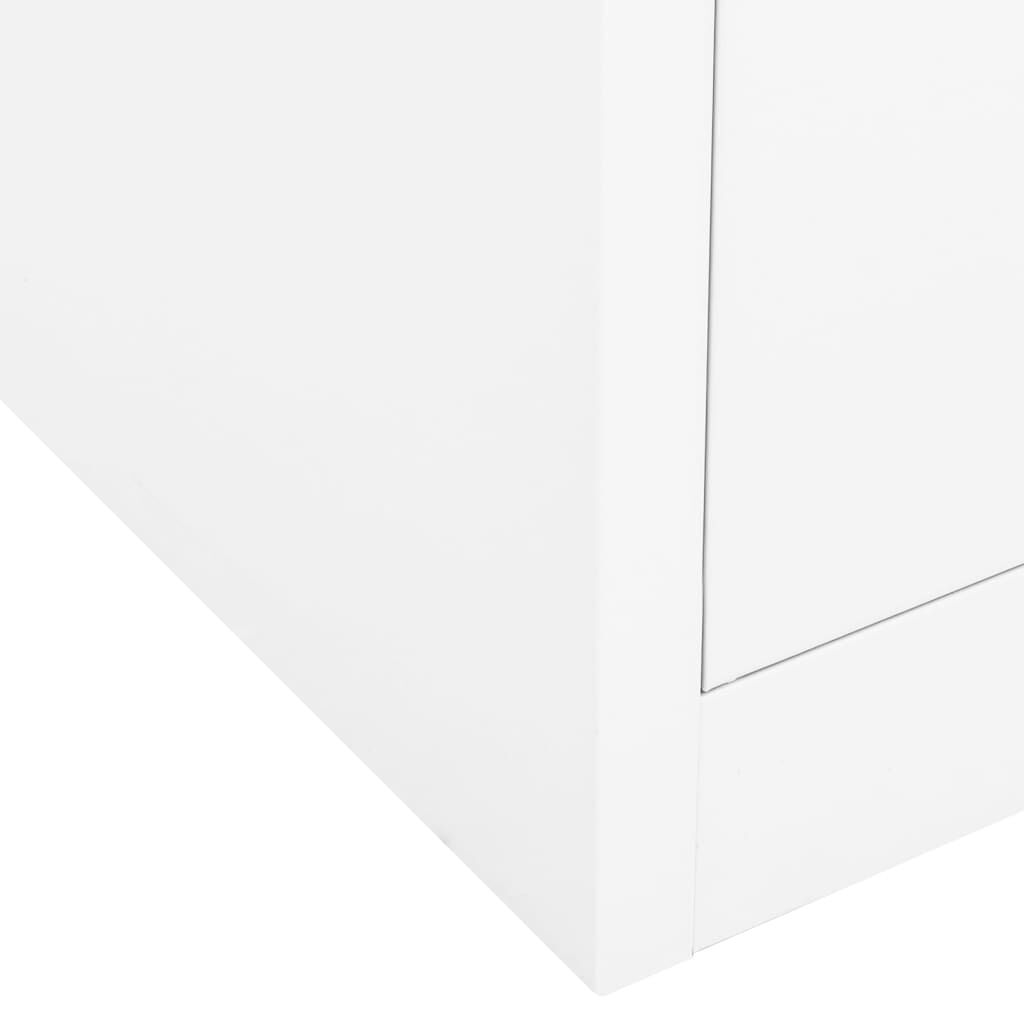 vidaXL Office Cabinet White 90x40x102 cm Steel