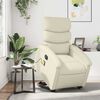 vidaXL Electric Stand up Massage Recliner Chair Cream Faux Leather