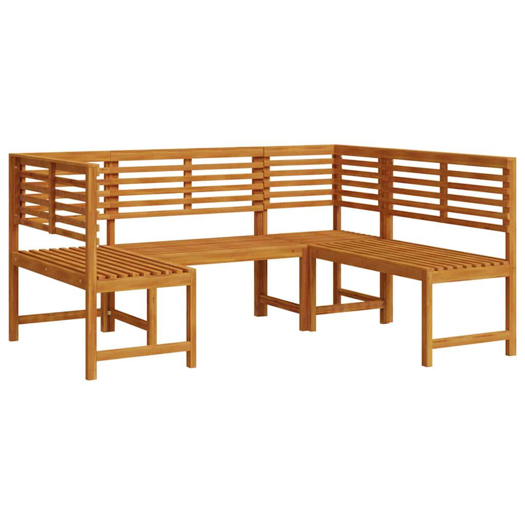 vidaXL Garden Bench Set 3 pcs Brown Solid acacia wood