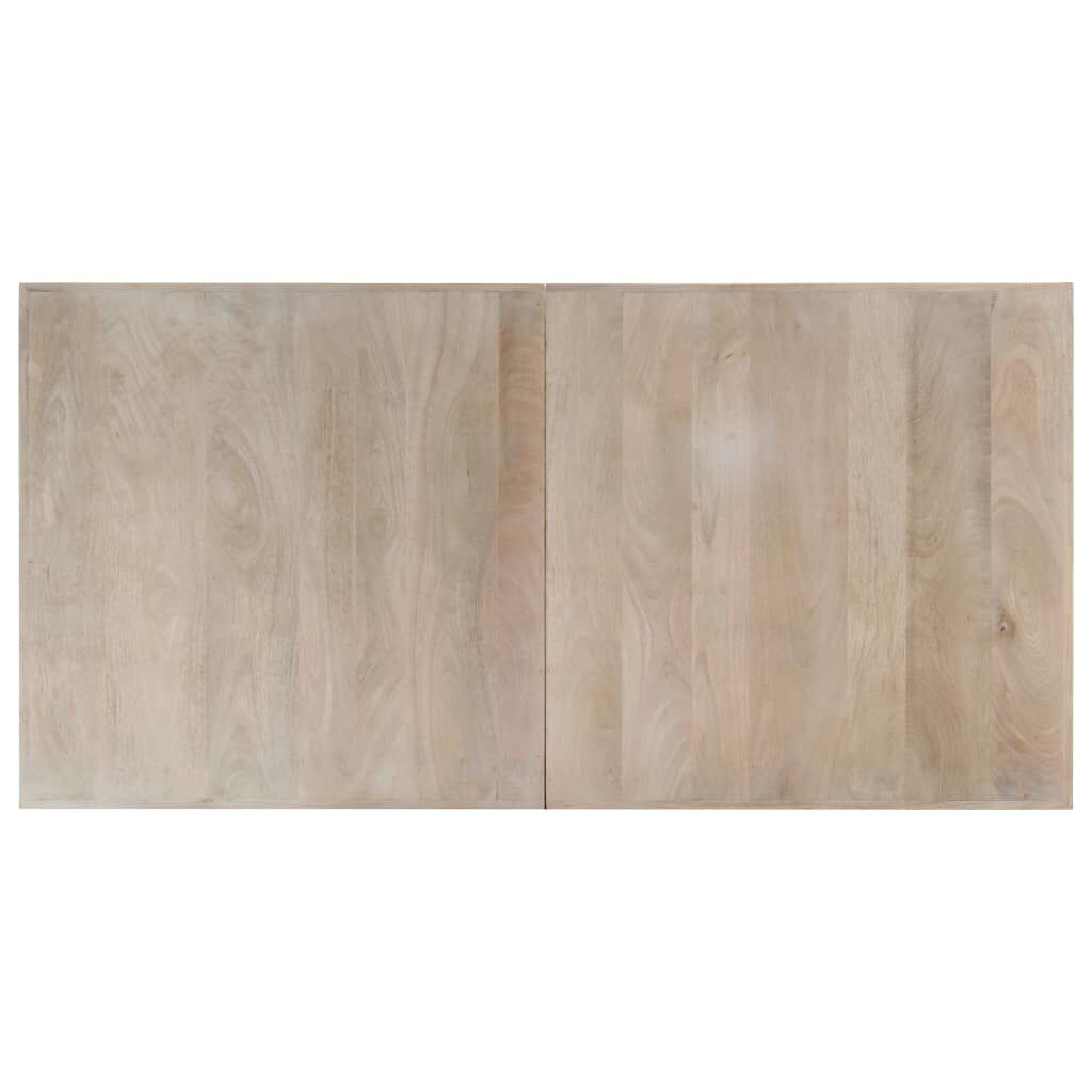 vidaXL Dining Table White 160x80x75 cm Solid Mango Wood