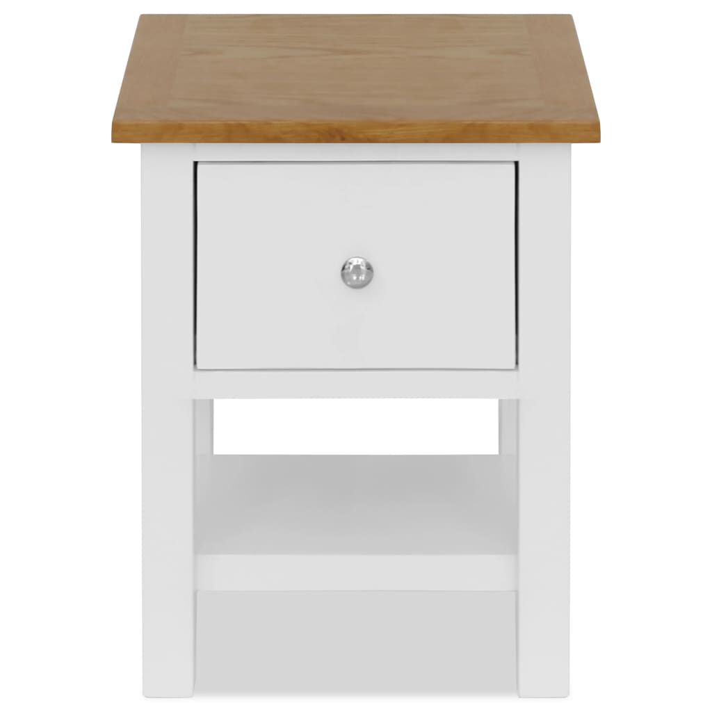vidaXL Nightstand 36x30x47 cm Solid Oak Wood