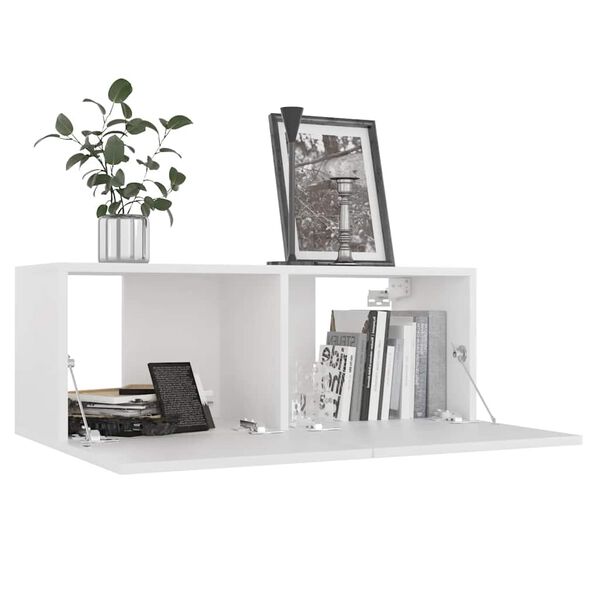 vidaXL TV Cabinet White 80x30x30 cm Engineered Wood