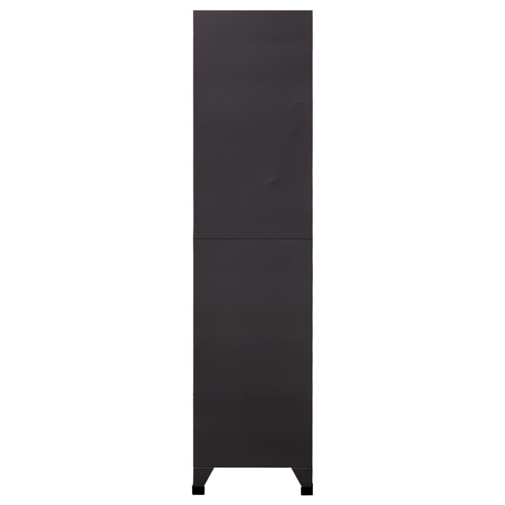 vidaXL Locker Cabinet Anthracite and Red 90x45x180 cm Steel