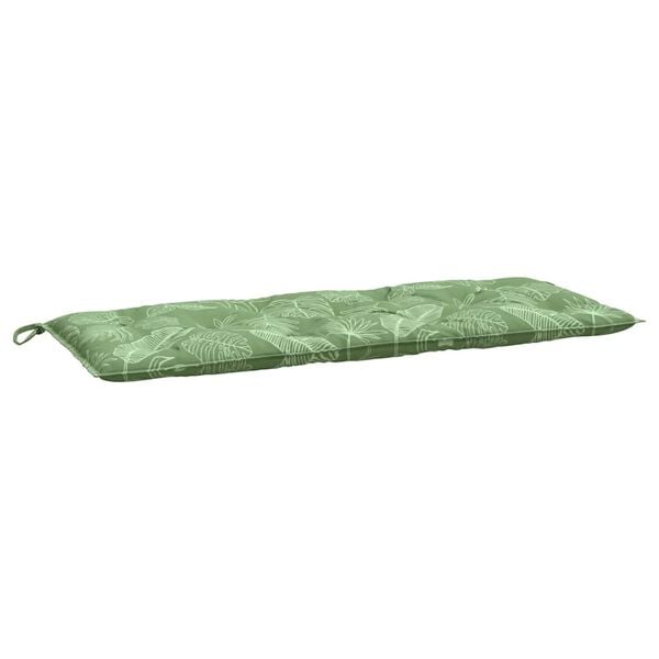 vidaXL Garden Bench Cushions 2pcs Leaf Pattern 120x50x7cm Fabric