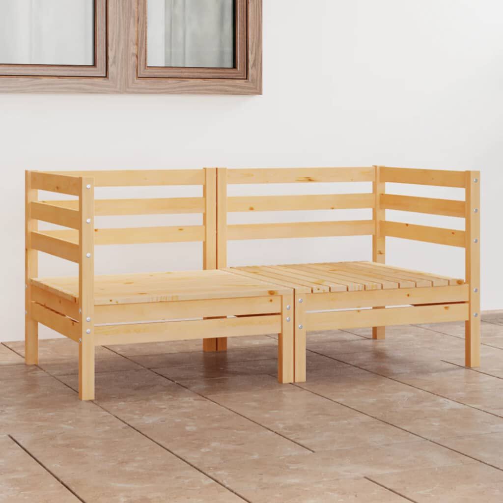 vidaXL Garden 2-Seater Sofa Solid Pinewood