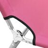 vidaXL Folding Sun Lounger Steel and Fabric Pink