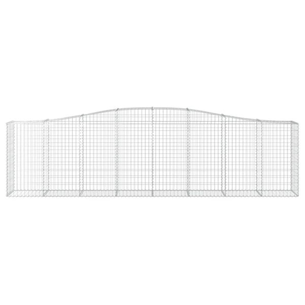 vidaXL Arched Gabion Baskets 6 pcs 400x50x100/120 cm Galvanised Iron