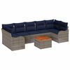 vidaXL Garden Sofa Set 8 pcs Grey Poly rattan