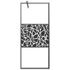 vidaXL Walk-in Shower Wall with Shelf Black 80x195cm ESG Glass&Aluminium