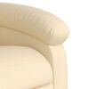 vidaXL Electric Massage Recliner Chair Cream Fabric