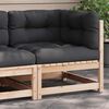 vidaXL Garden Sofa Corner with Cushions Solid Wood Pine