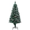 vidaXL Artificial Pre-lit Christmas Tree with Ball Set&Pine Cones 210 cm