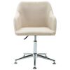 vidaXL Swivel Dining Chairs 4 pcs Cream Fabric