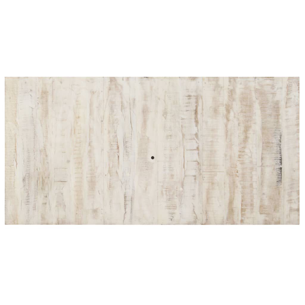 vidaXL Dining Table White 180x90x76 cm Solid Mango Wood