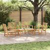 vidaXL Garden Sofa Set 5 pcs Natural Solid teak wood