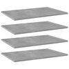 vidaXL Bookshelf Boards 4 pcs Concrete Grey 60x40x1.5 cm Engineered Wood
