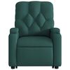 vidaXL Stand up Massage Recliner Chair Dark Green Fabric