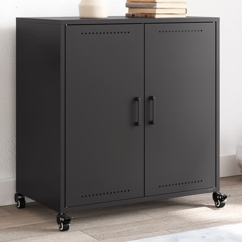 vidaXL Sideboard Black 68.5x39x72 cm Steel