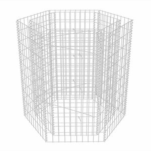 vidaXL Hexagonal Gabion Raised Bed 100x90x100 cm