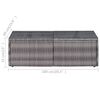 vidaXL 6 Piece Garden Sofa Set with Cushions & Pillows Poly Rattan Grey