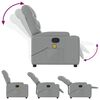 vidaXL Massage Recliner Chair Light Grey Fabric