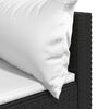 vidaXL Garden Corner Sofas with Cushions 2 pcs Black Poly Rattan